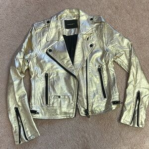 Gold moto jacket